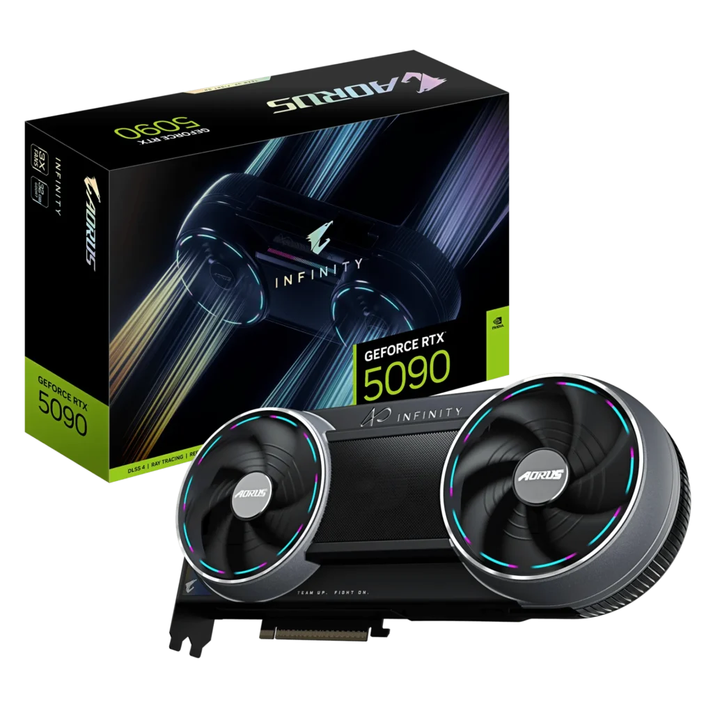 AORUS RTX 5090 Infinity: Extrémní výkon s chytře schovaným ventilátorem 9 Grafická karta AORUS RTX 5090 Infinity