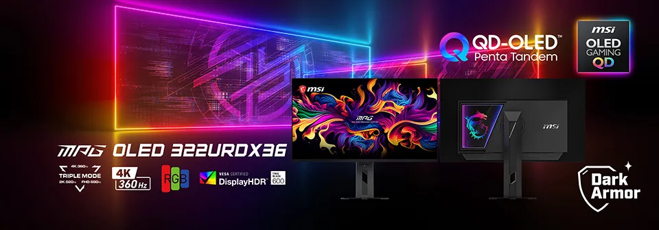 MSI představuje herní monitor MPG OLED 322URDX36 8 Společnost MSI se pochlubila špičkovým herním monitorem MPG OLED 322URDX36, který zvládne obří frekvenci i detailní rozlišení.