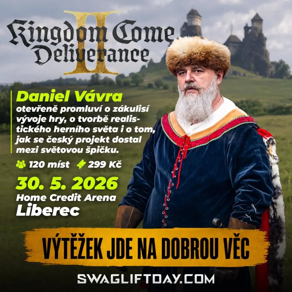Daniel Vávra vybral přednáškou na Swaglift Day 2026 40 tisíc korun! Výtěžek pomůže onkologicky nemocným dětem 8 Daniel Vávra vybral přednáškou na Swaglift Day 2026 40 tisíc korun. Výtěžek pomůže onkologicky nemocným dětem.
