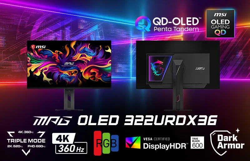 Společnost MSI se pochlubila špičkovým herním monitorem MPG OLED 322URDX36, který zvládne obří frekvenci i detailní rozlišení.
