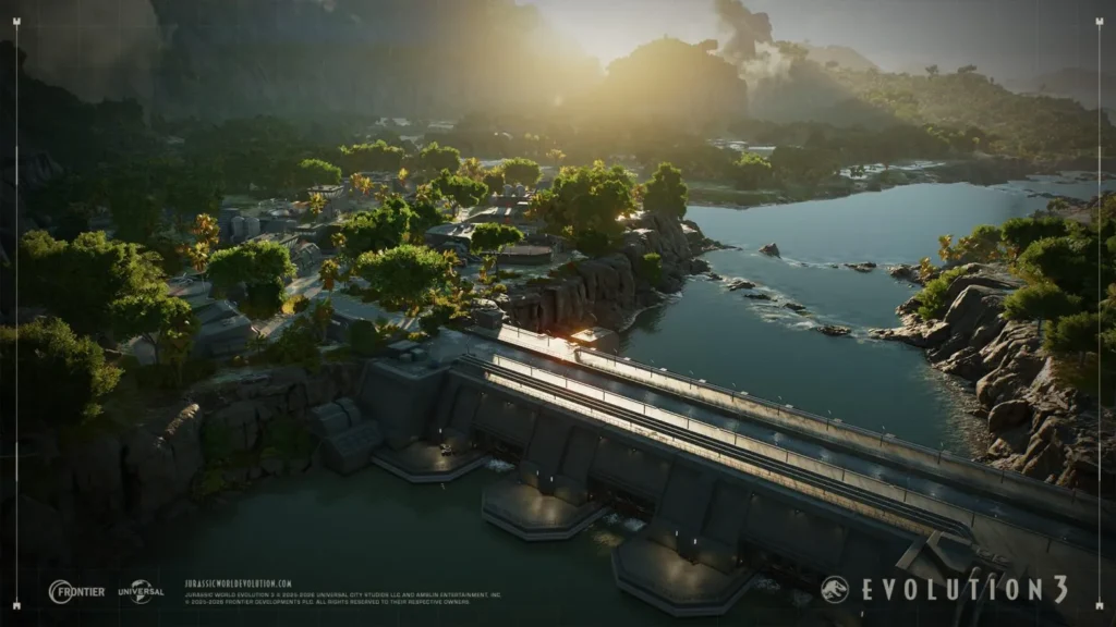 Do Jurassic World Evolution 3 míří masivní filmová expanze Rebirth 7 Nová mapa Île Saint-Hubert v DLC Rebirth do Jurassic World Evolution 3