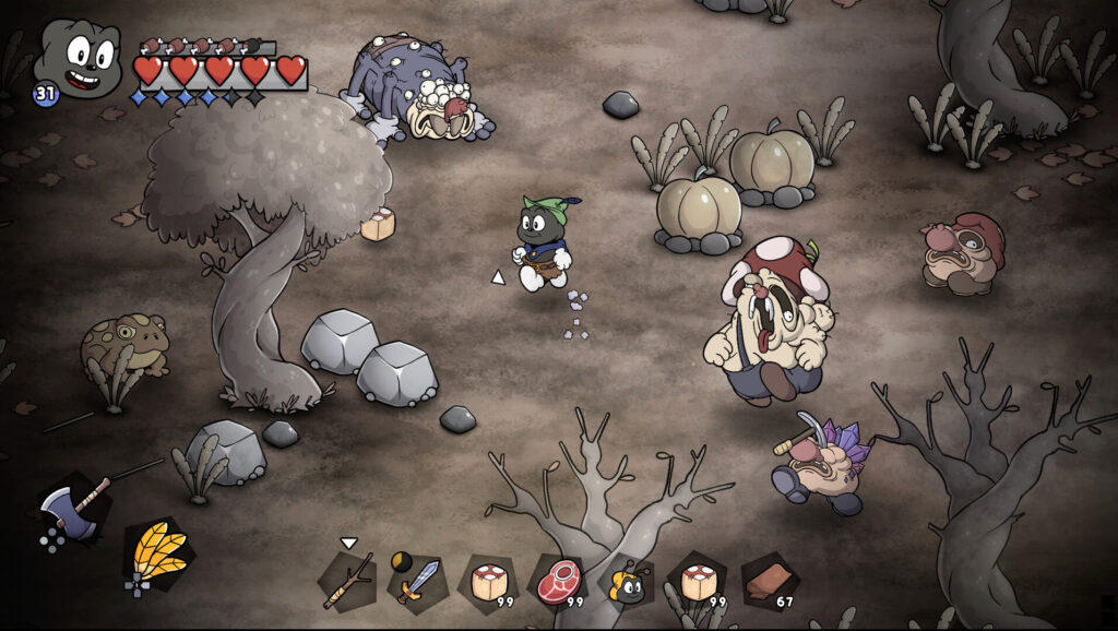 Kouzelný Gombo a drsná zombie akce Where the forest ends dostaly oficiální českou lokalizaci 8 Hra Gombo v češtině