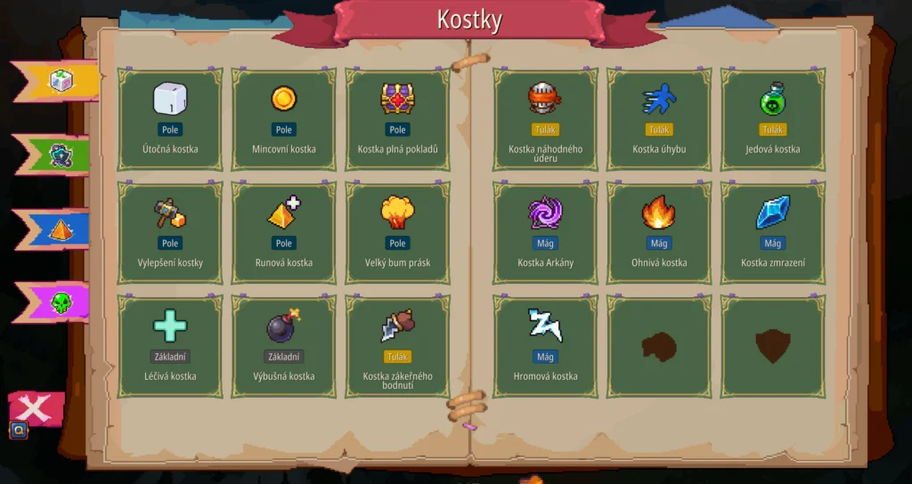 Návykový deckbuilder Rune Dice dostává oficiální češtinu! Kostky jsou vrženy 8 Ukázka české lokalizace do Rune Dice